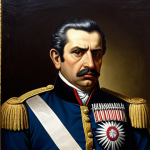 **An imposing portrait of José Gaspar Rodríguez de Francia, "El Supremo," in a grand, neoclassical style, reflecting both his enlightened despotism and the isolationist policies of Paraguay under his rule. The background should hint at both the prosperity achieved through autarky and the shadows of his authoritarian regime.**